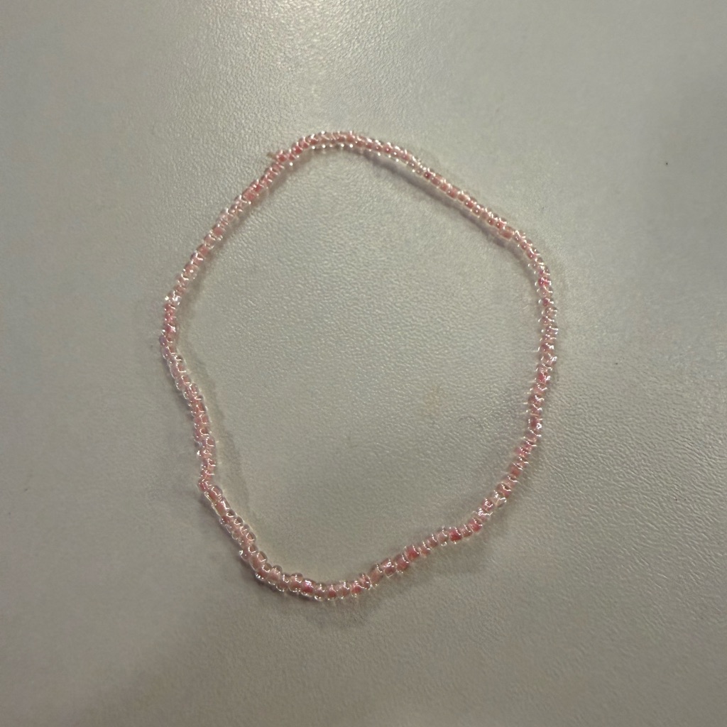 Shein Light Pink Seed Bead Stretch Bracelet